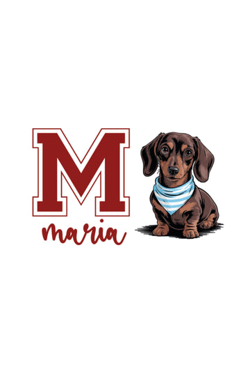 Sudadera Personalizada Blanca Inicial y Nombre Teckel