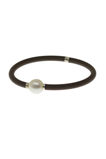 Pulsera Perla Moderna grande color Marrón