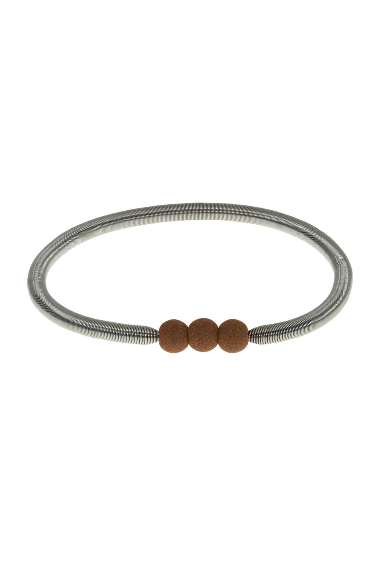 Pulsera Lava Color Marrón muelle de acero