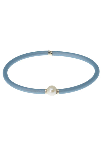 Pulsera Perla Moderna pequeña color Azul Grisáceo