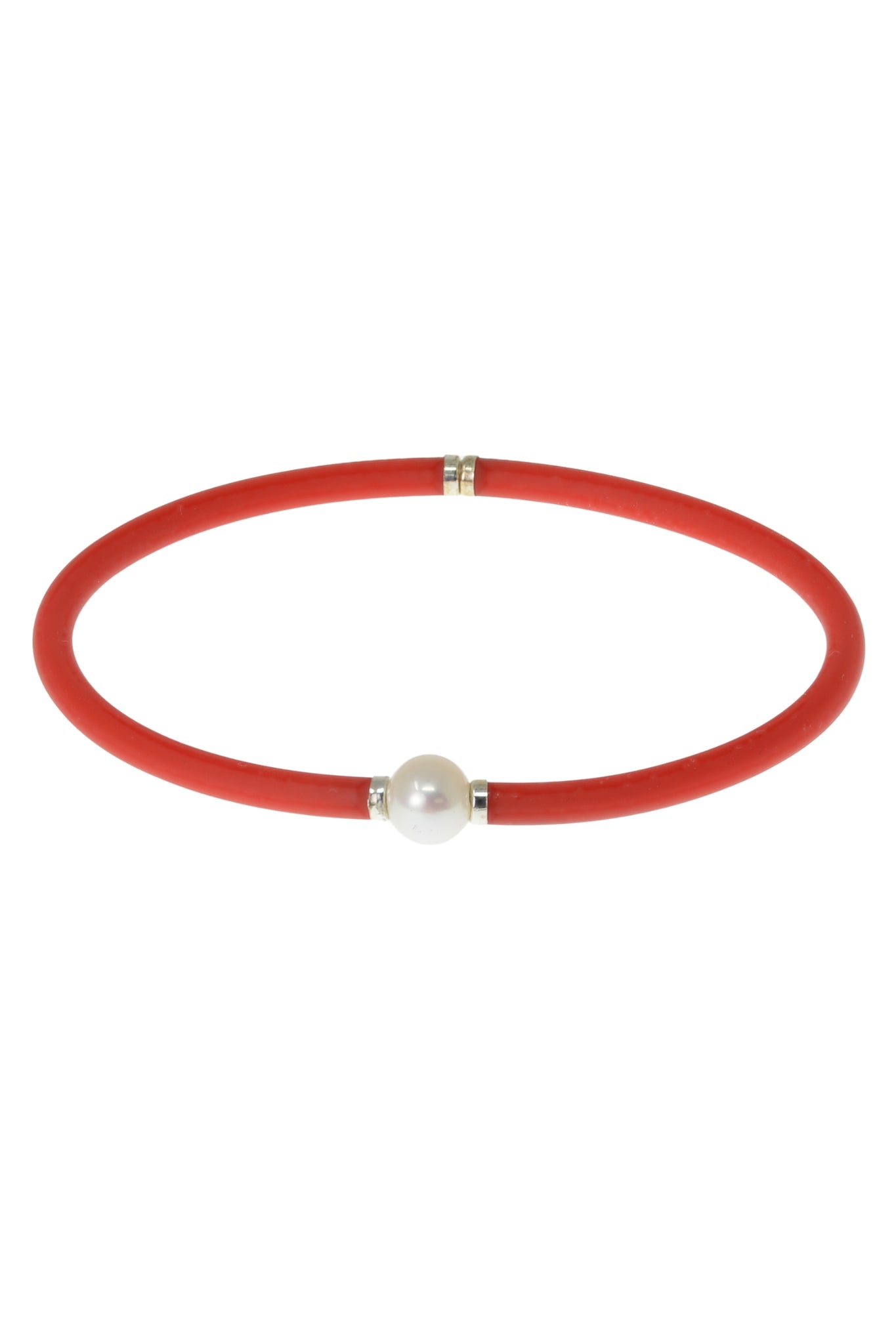 Pulseta Perla Moderna pequeña color Rojo