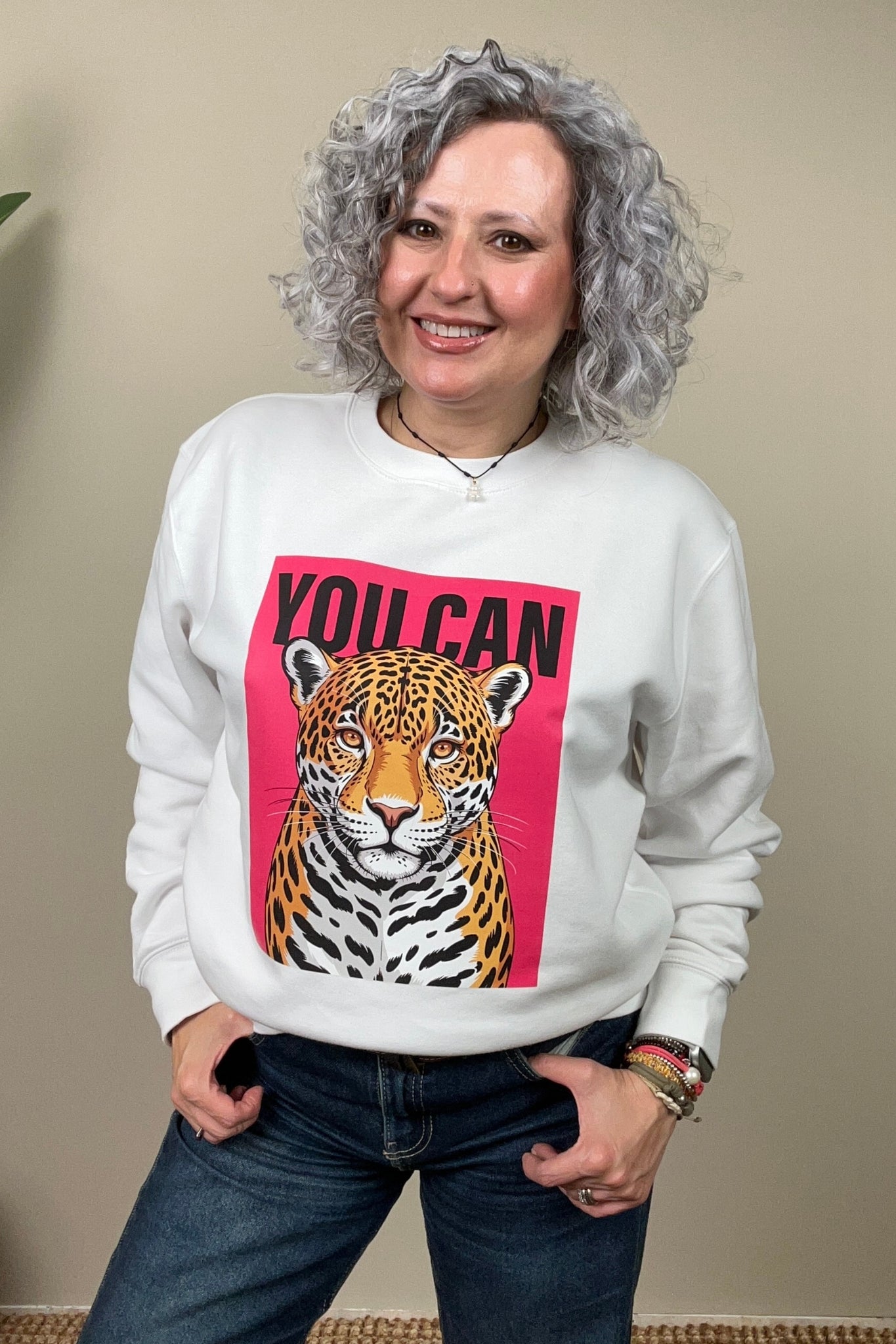 Sudadera Blanca You Can