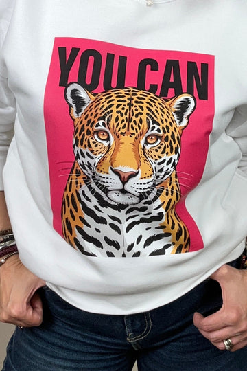 Sudadera Blanca You Can